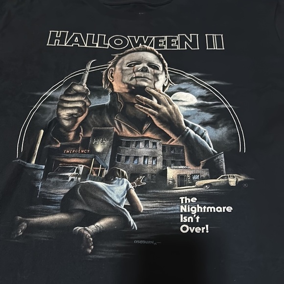 Halloween 2 horror movie sequel t-shirt scary cinema Michael meyers men’s XL - Picture 2 of 5